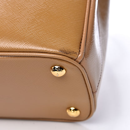 Prada Saffiano Vernice Top Handle Caramel 9 of 10