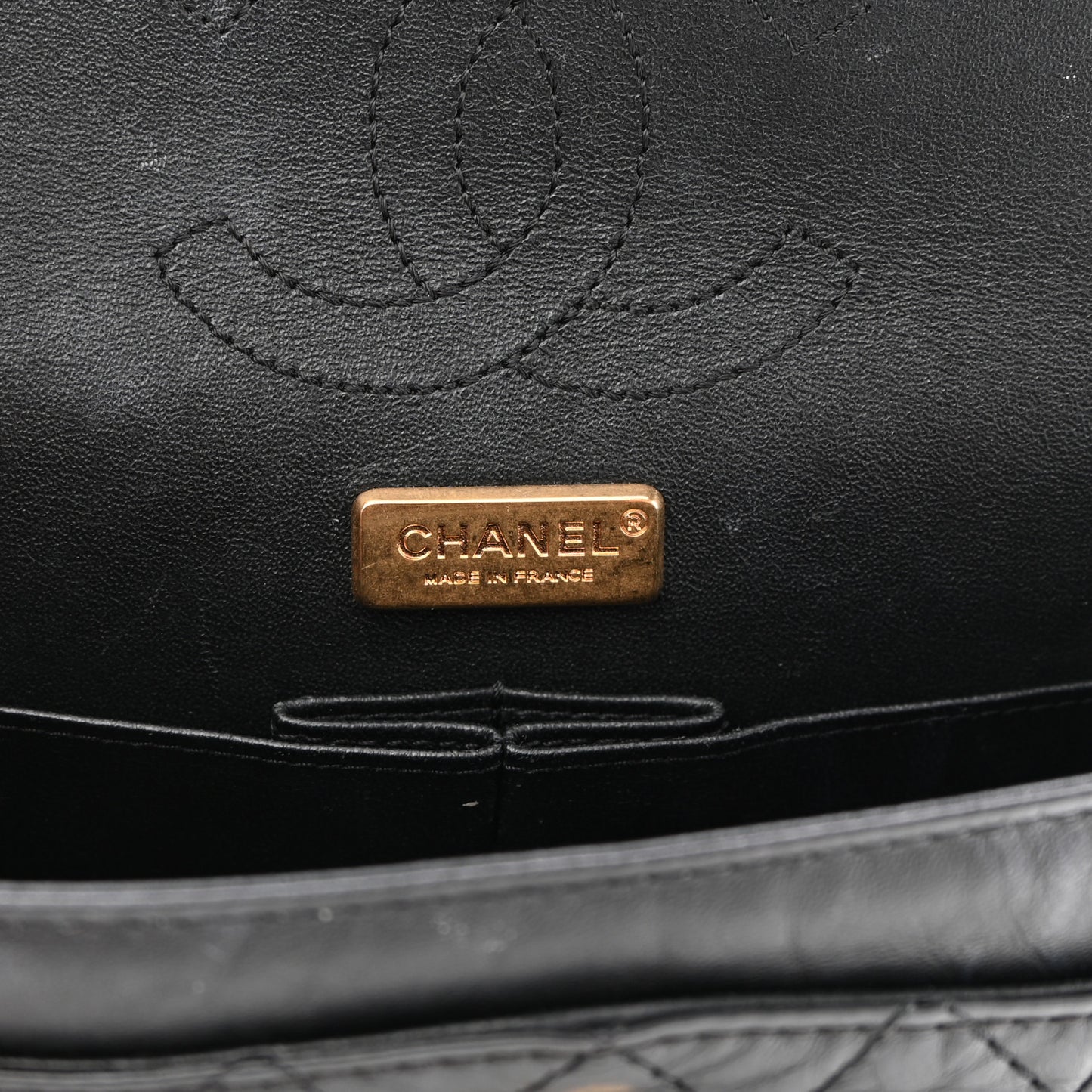 Aged Calfskin Lucky Charms 2.55 Reissue 224 Flap Black