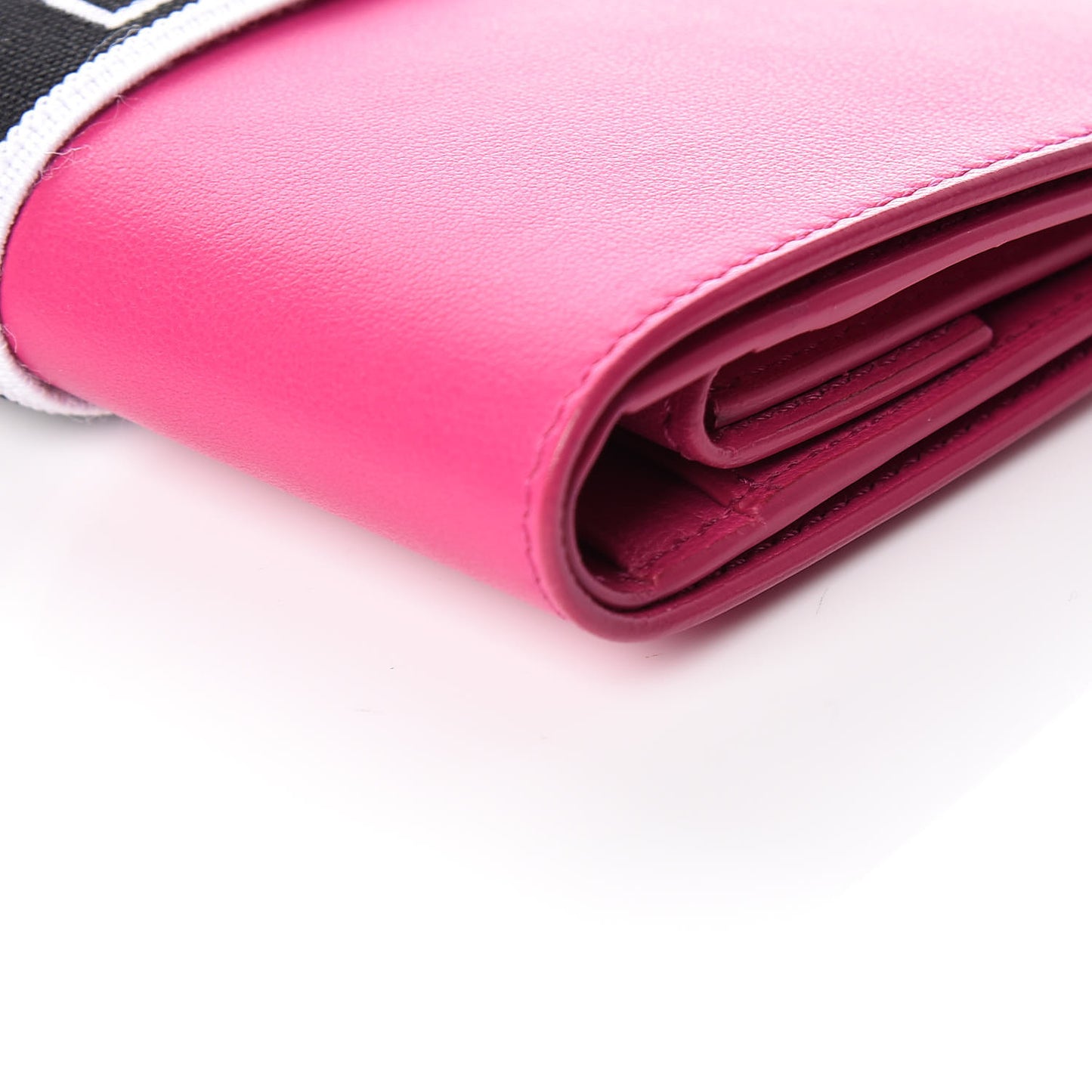 Calfskin Urban Medium Logo Flap Wallet Cyclamen