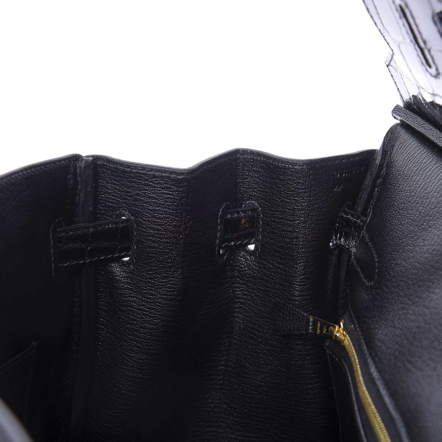 Taurillon Novillo Shiny Niloticus Crocodile Birkin Touch 30 Black