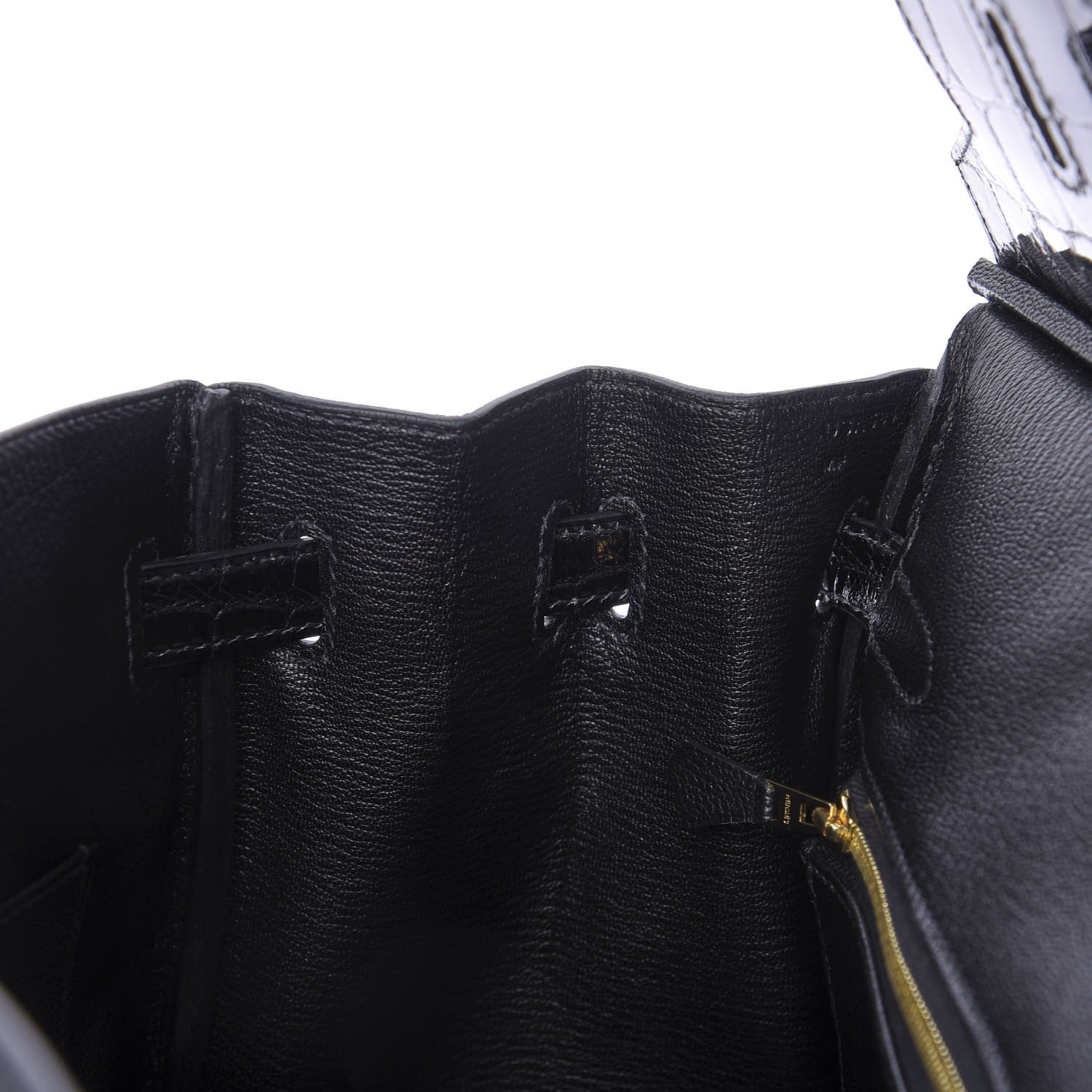 Hermes Taurillon Novillo Shiny Niloticus Crocodile Birkin Touch 30 Black 14 of 32