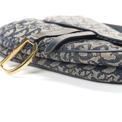 Christian Dior Monogram Saddle Bag Blue 8 of 13