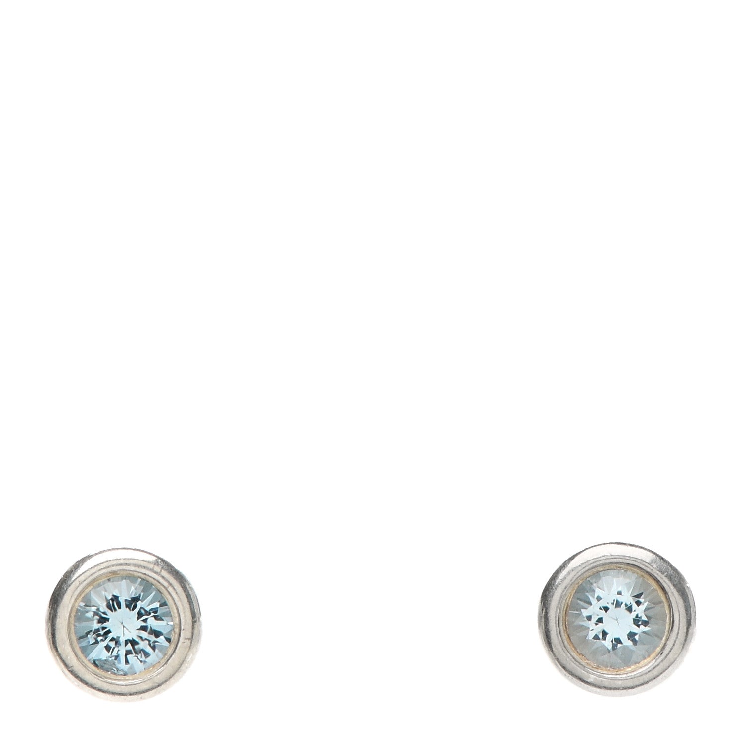 Tiffany Sterling Silver Aquamarine Color By The Yard Earrings 1 of 5