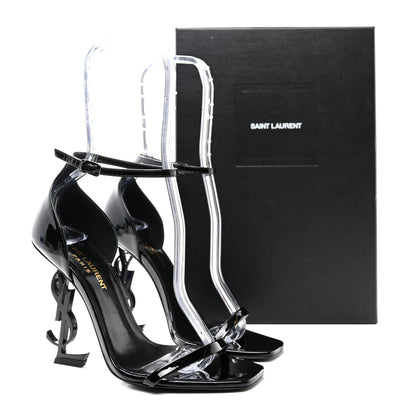 Saint Laurent Patent Calfskin Opyum 110 Sandals 36.5 Black 9 of 9