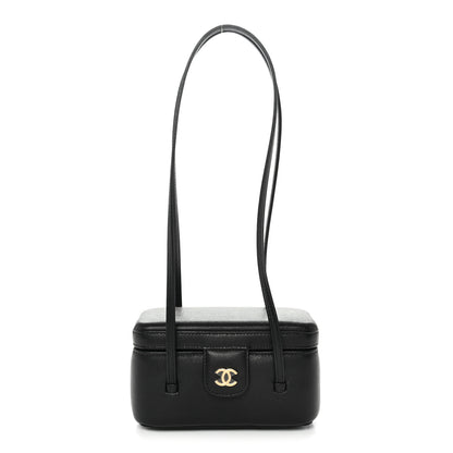 Chanel Shiny Caviar Preppy Coco Long Vanity With Strap Black 1 of 11