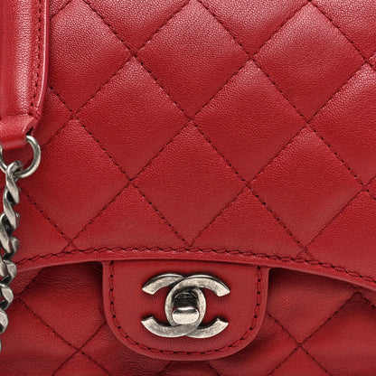 Chanel Goatskin Quilted Small Natural CC Flap Red 9 of 11