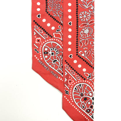 Hermes Silk Entre Ciel Et Mer Twilly Rouge White Black 5 of 6