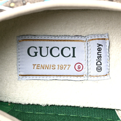 Gucci X DISNEY GG Supreme Monogram Donald Duck Mens 1977 Tennis Slip On Sneakers 9 Beige Ebony Mystic White Deep Orange 7 of 8