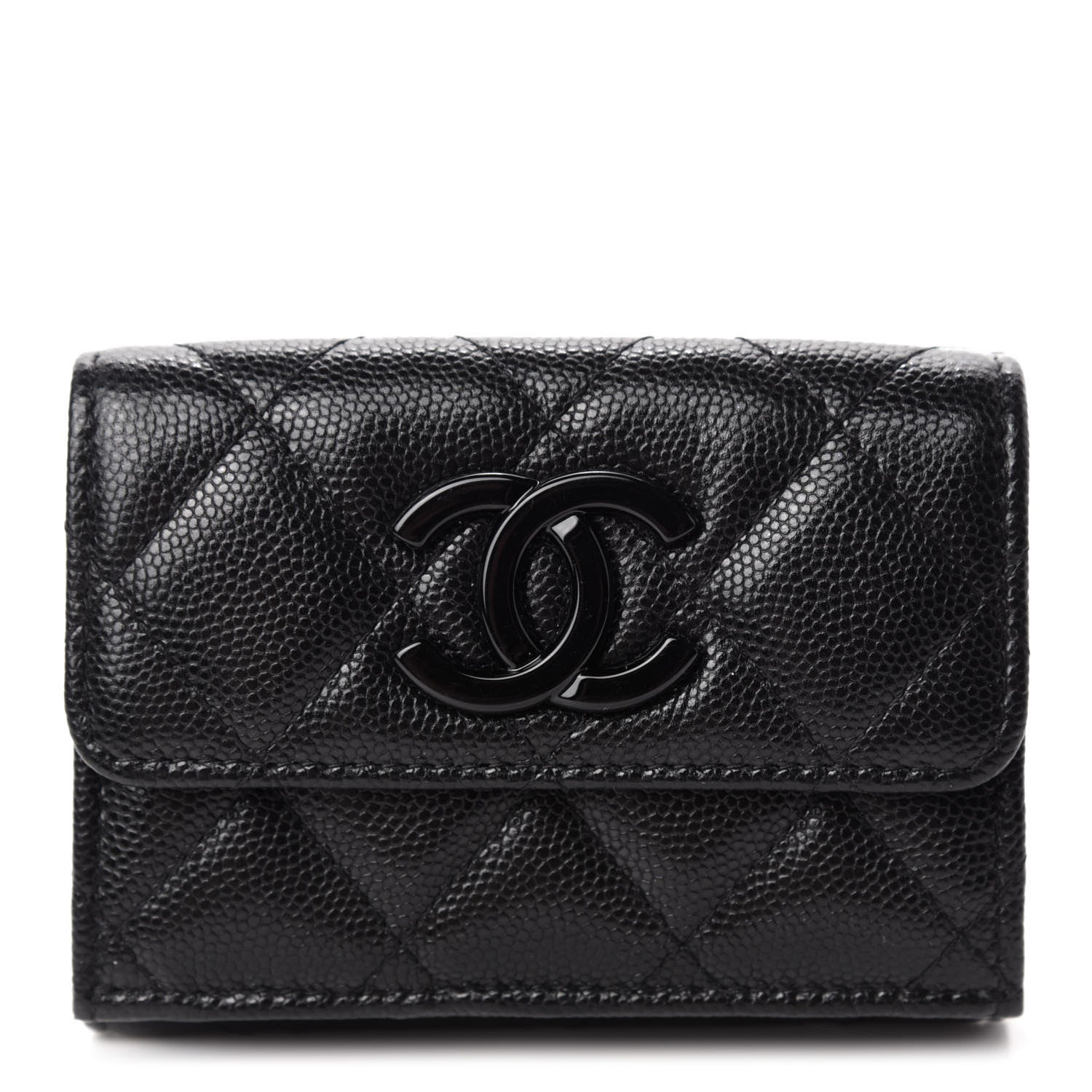 Chanel Caviar Quilted My Everything Small Flap Wallet Black 1 of 9