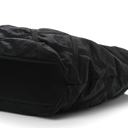Chanel Nylon Grosgrain Quilted Lifestyle Shopping Tote Black 10 of 12
