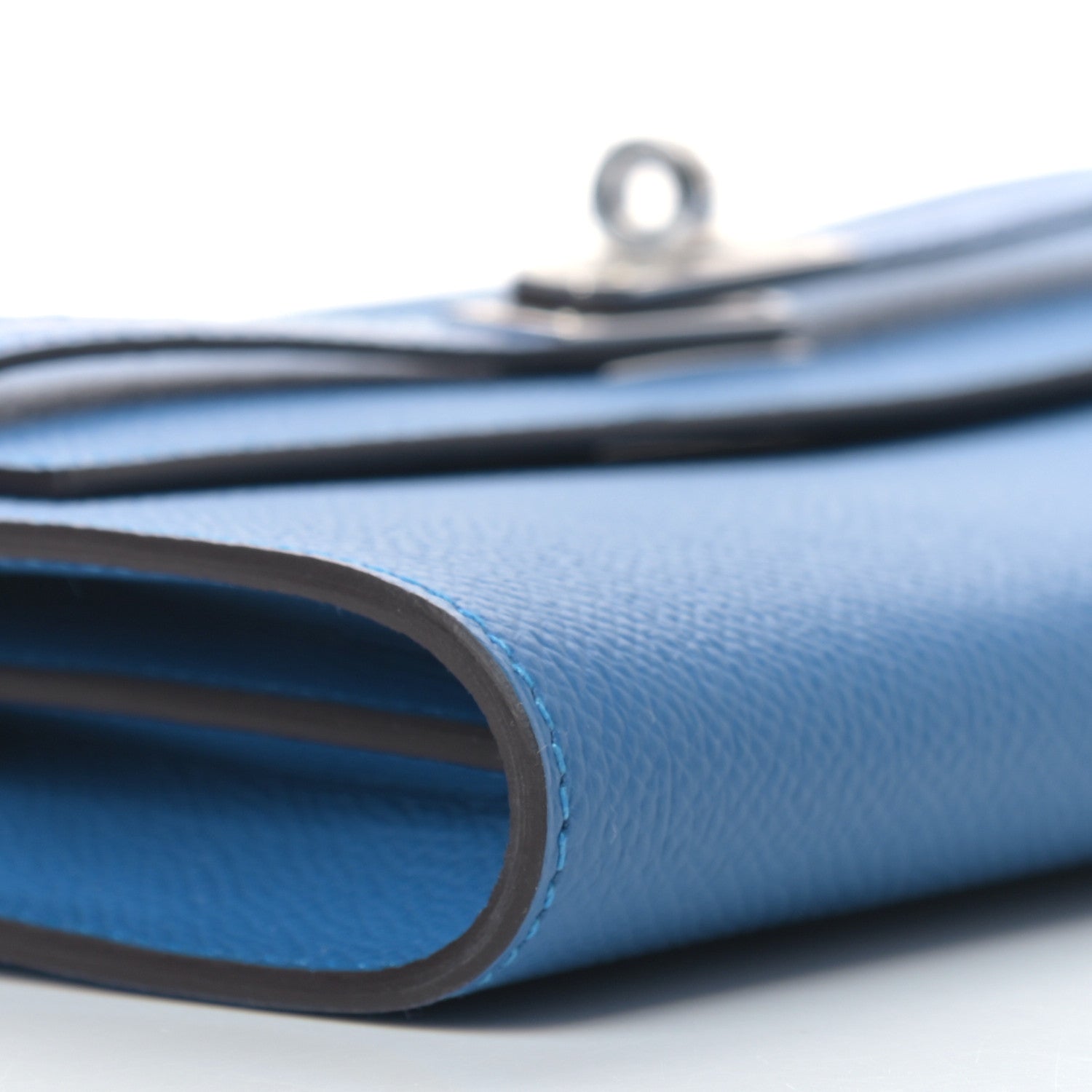 Hermes Epsom Shiny Alligator Touch Kelly Wallet To Go Mykonos Bleu Zellige 8 of 10