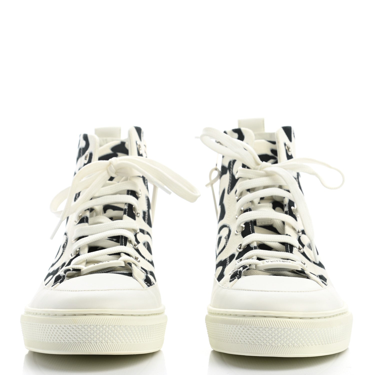 Louis Vuitton X UF Calfskin Tufted Monogram Stellar Sneaker Boots 39 White Black 2 of 9