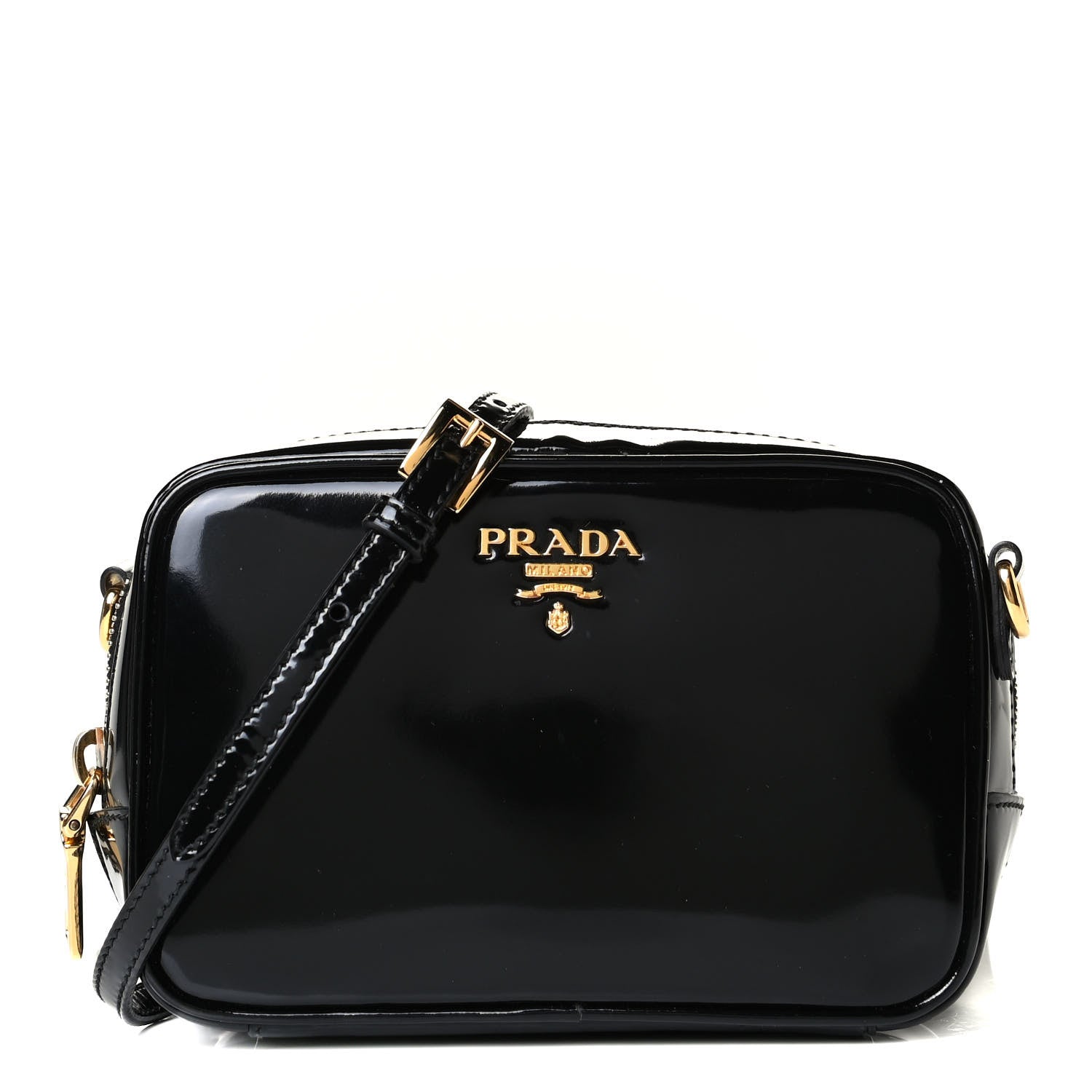 Prada Spazzolato Mini Camera Crossbody Black 1 of 6