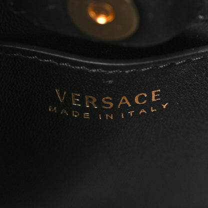 Versace Vitello Mini Virtus Bucket Bag Black 6 of 9