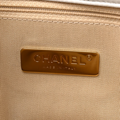 Chanel Goatskin Quilted Medium Chanel 19 Flap White 6 of 11