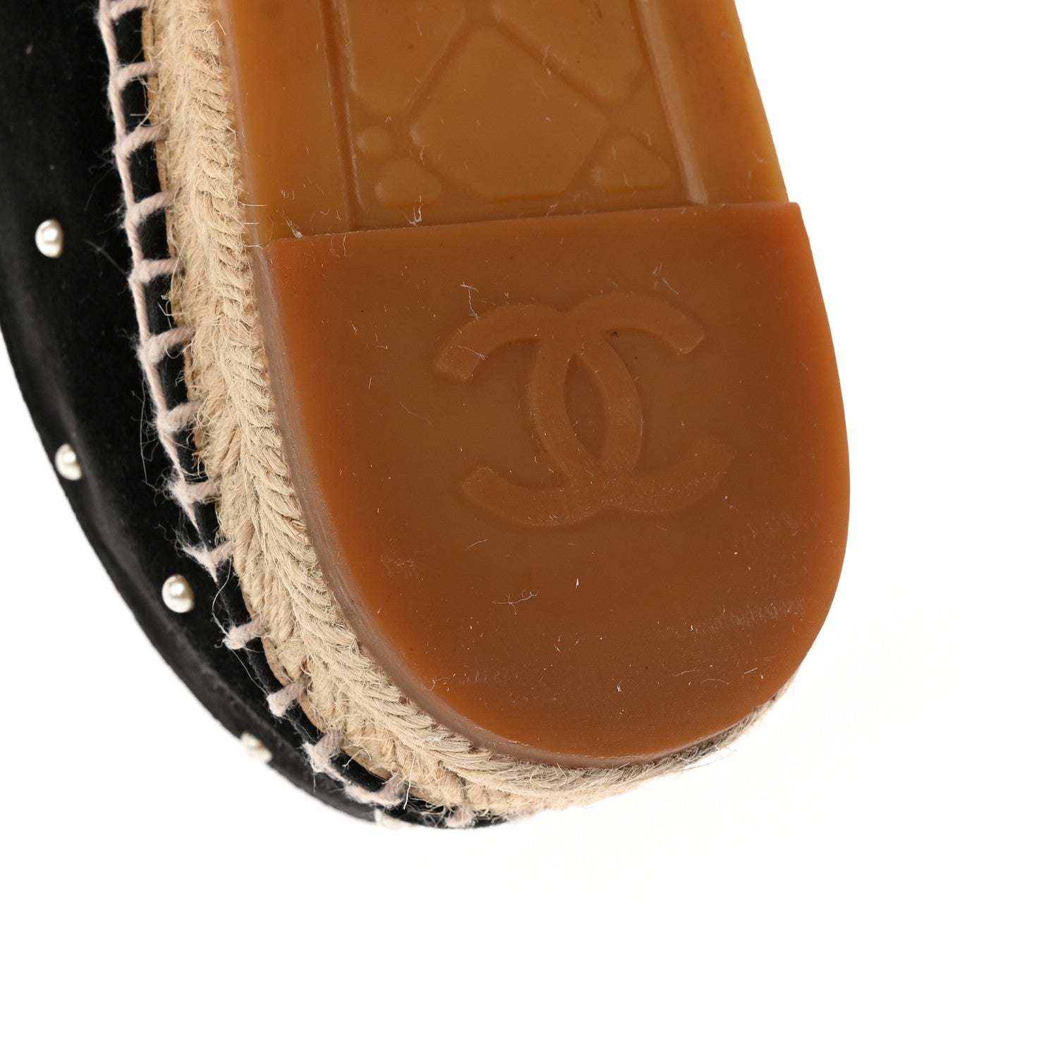 Chanel Suede Pearl CC Espadrilles 40 Black 11 of 15