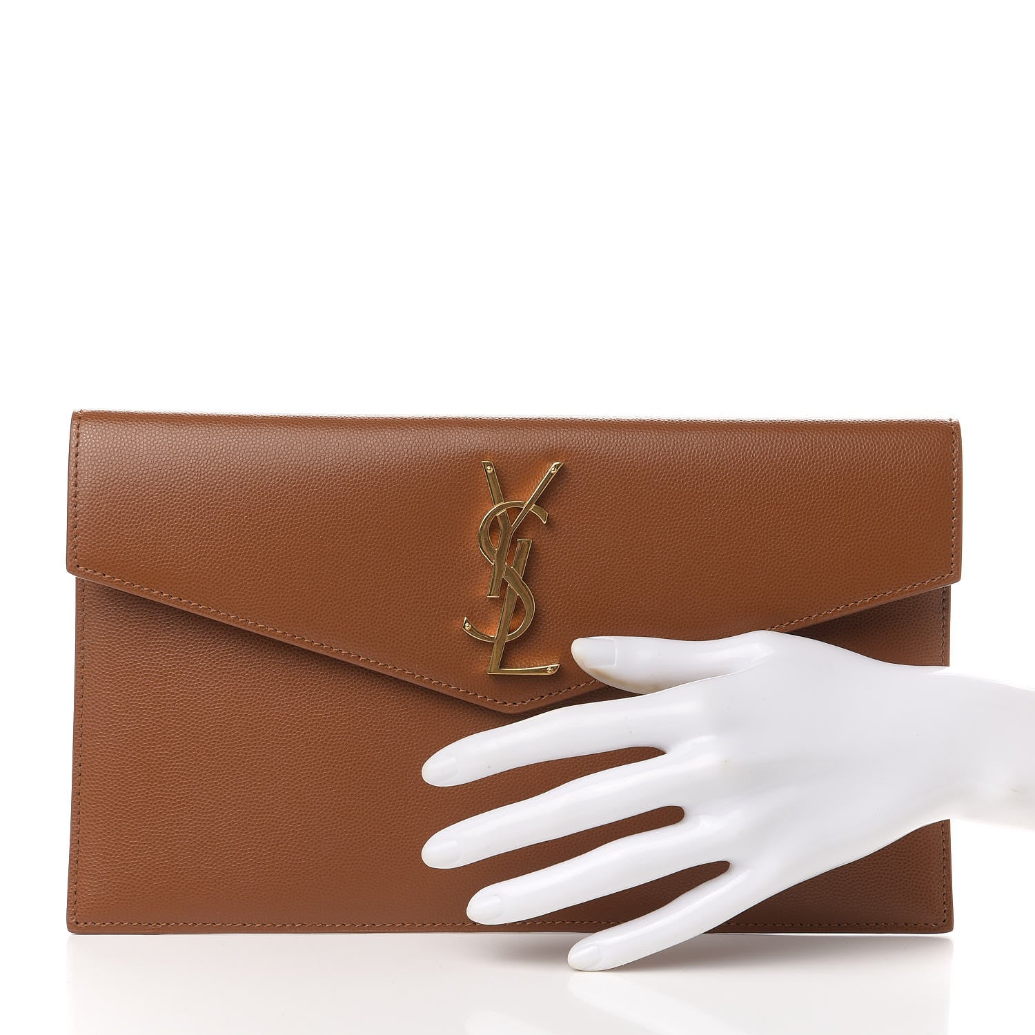 Saint Laurent Grain De Poudre Uptown Pouch Brick 2 of 8