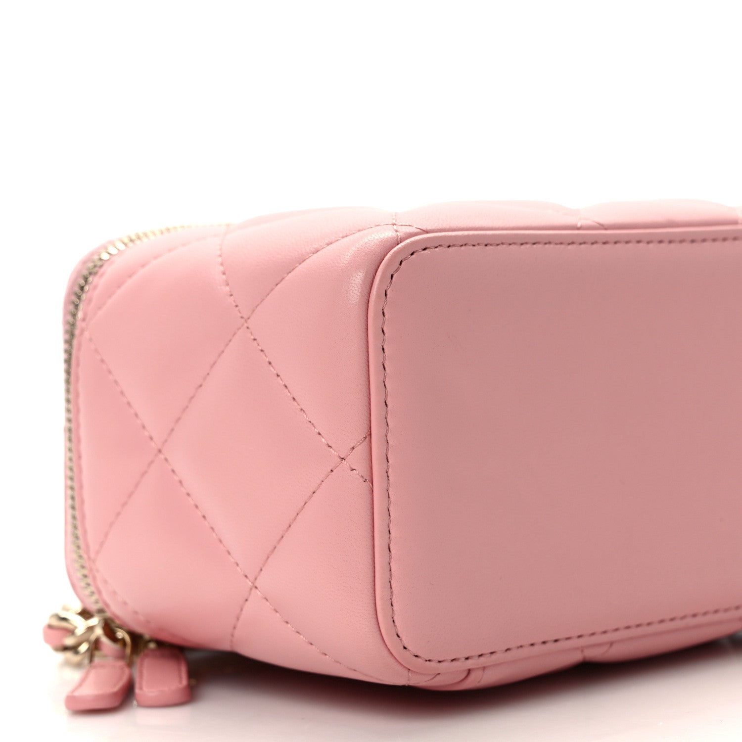 Chanel Lambskin Resin Elegant Chain Vanity Case Pink 9 of 13