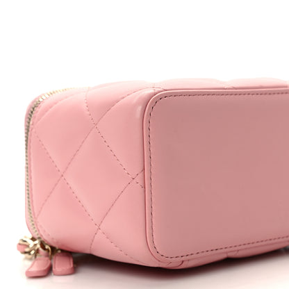 Chanel Lambskin Resin Elegant Chain Vanity Case Pink 9 of 13