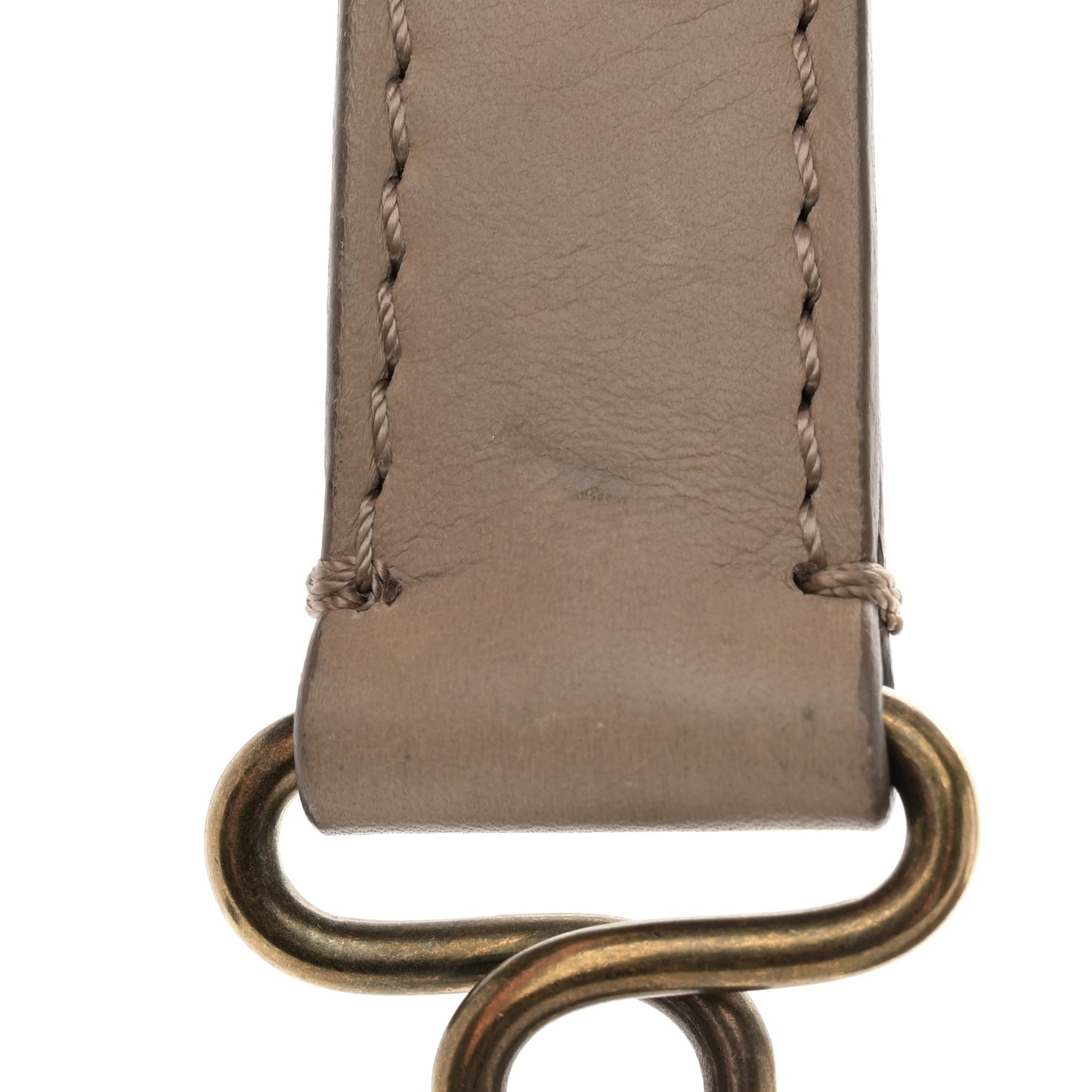 Calfskin Heart Studded Shoulder Bag Beige