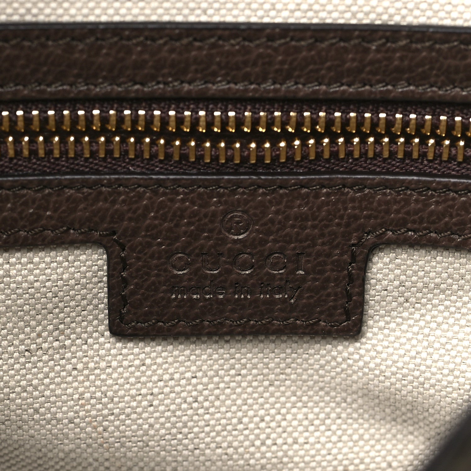 Gucci GG Supreme Monogram Textured Calfskin Web Super Mini Ophidia Shoulder Bag Beige Ebony New Acero 6 of 10