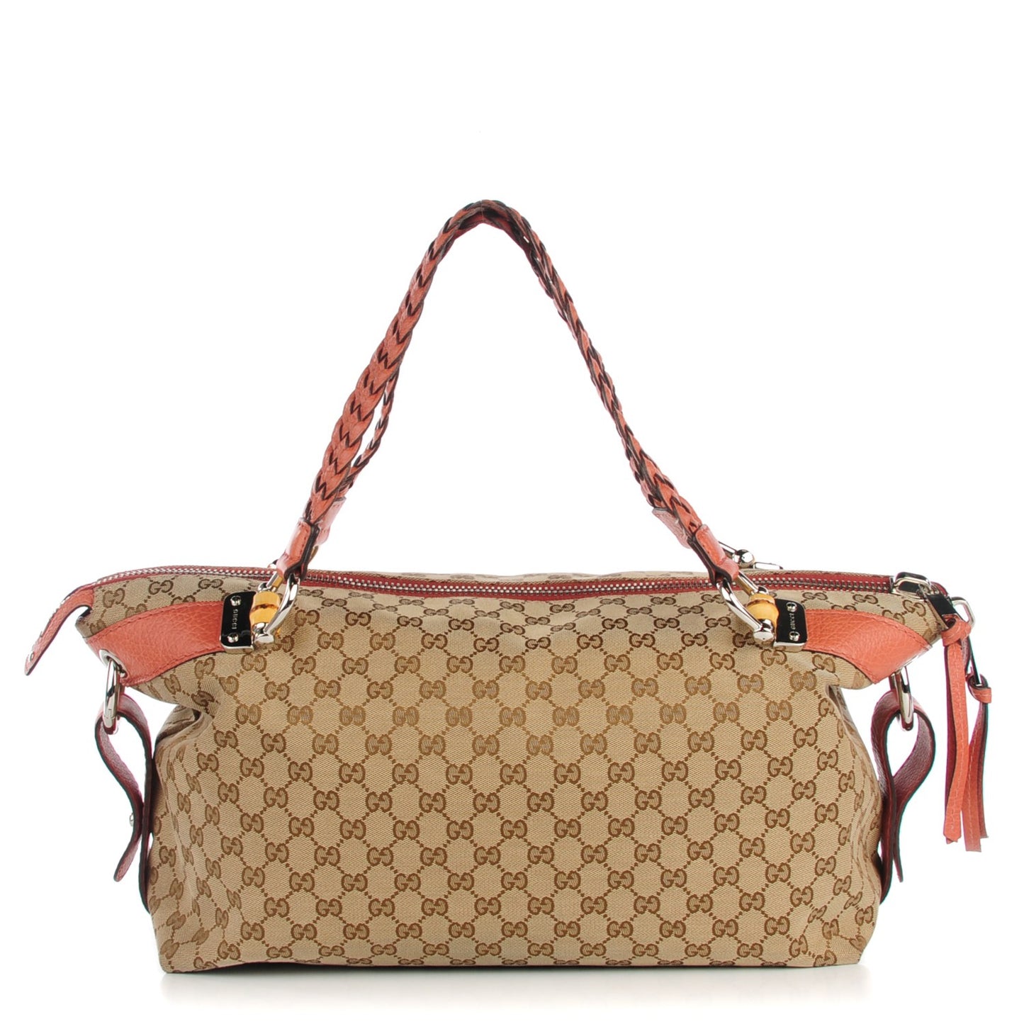 Monogram Medium Bamboo Bar Tote Orange