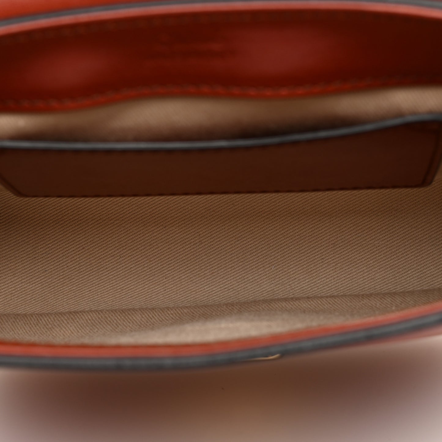 Shiny Calfskin Suede Mini C Double Carry Sepia Brown