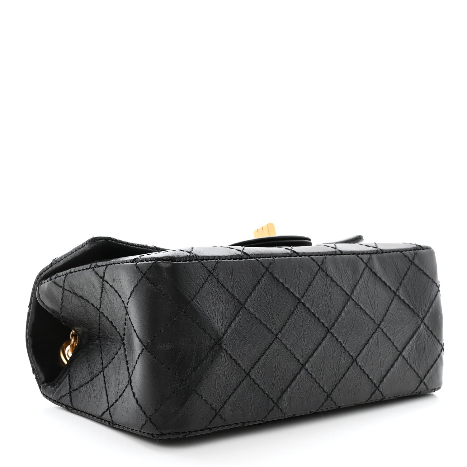 Chanel Aged Calfskin Quilted 2.55 Reissue Mini Flap Black 4 of 11