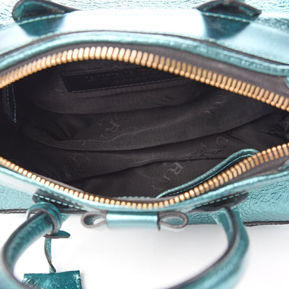 Burberry Metallic Calfskin Blaze Satchel Petrol Blue 5 of 12