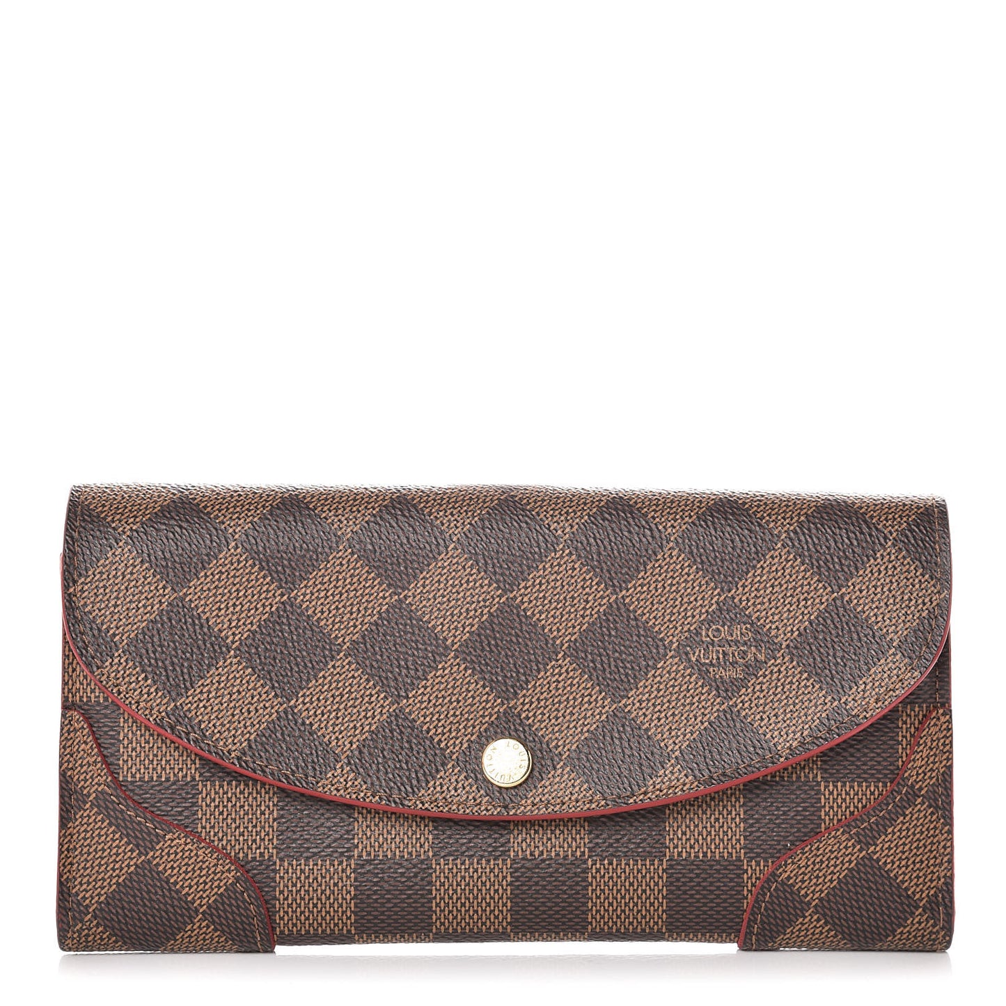 Damier Ebene Caissa Wallet Cherry