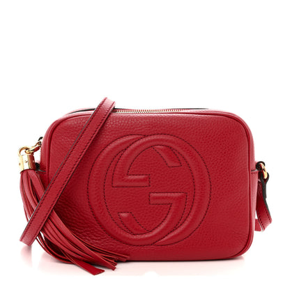 Gucci Pebbled Calfskin Small Soho Disco Bag Tabasco Red 1 of 11