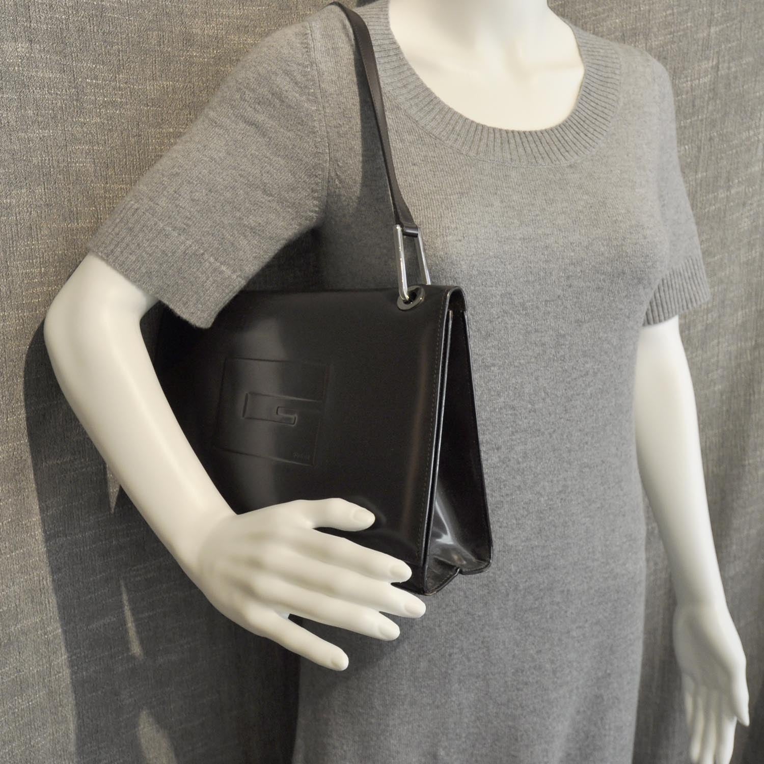 Gucci Leather G Shoulder Bag Dark Brown 3 of 9