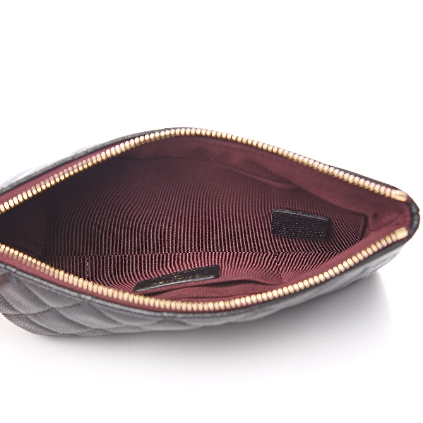Caviar Quilted Small Pouch Black