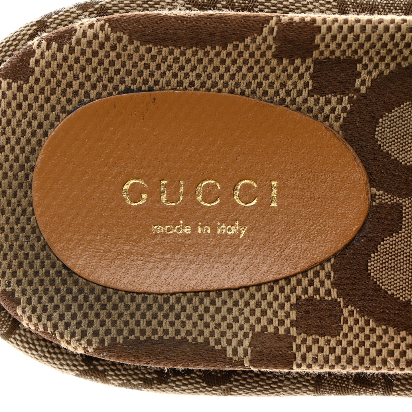 Monogram Maxi GG Angelina Platform 55mm Slide Sandals 36.5 Camel Ebony