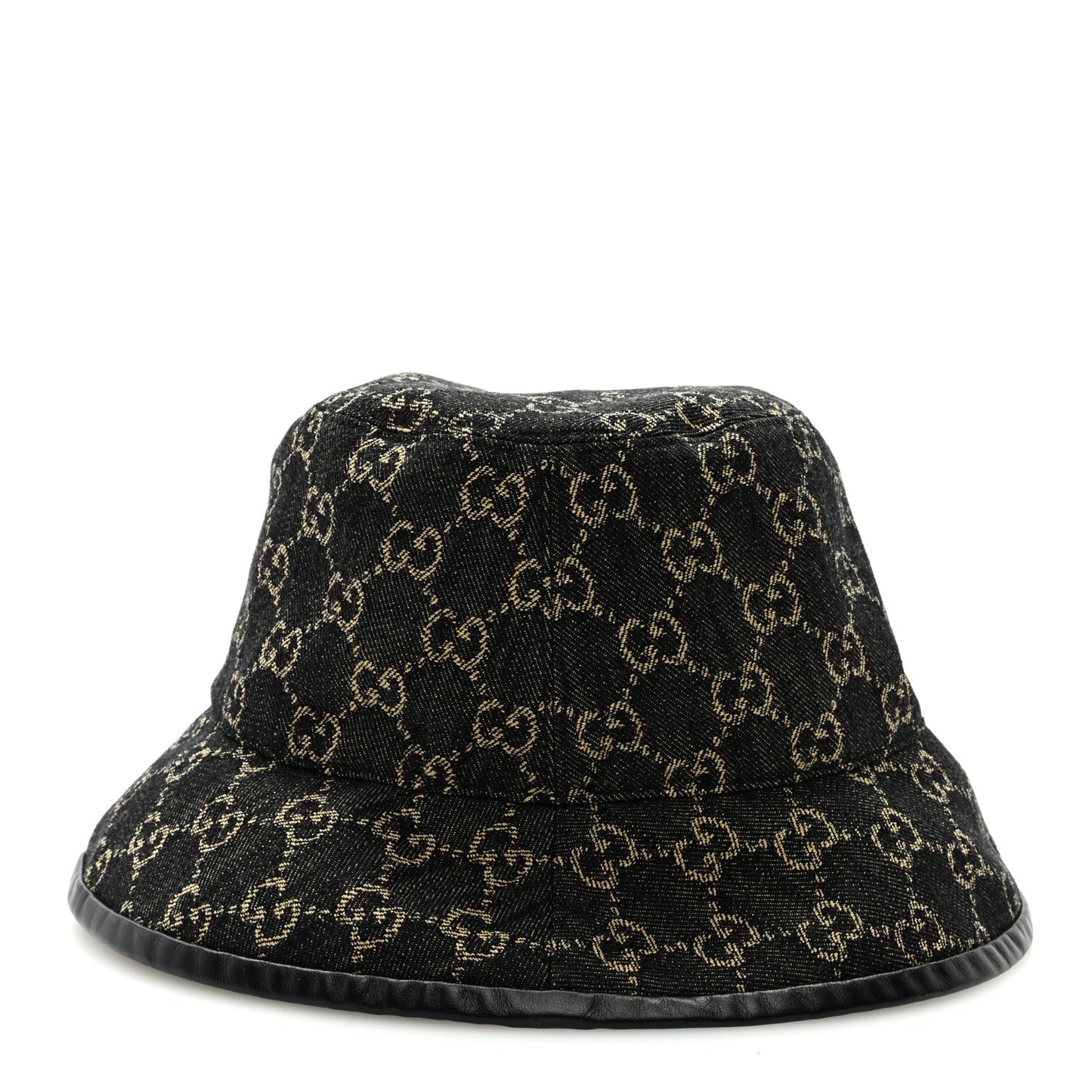 Jacquard Denim GG Monogram Oscar Bucket Hat M Black Ivory