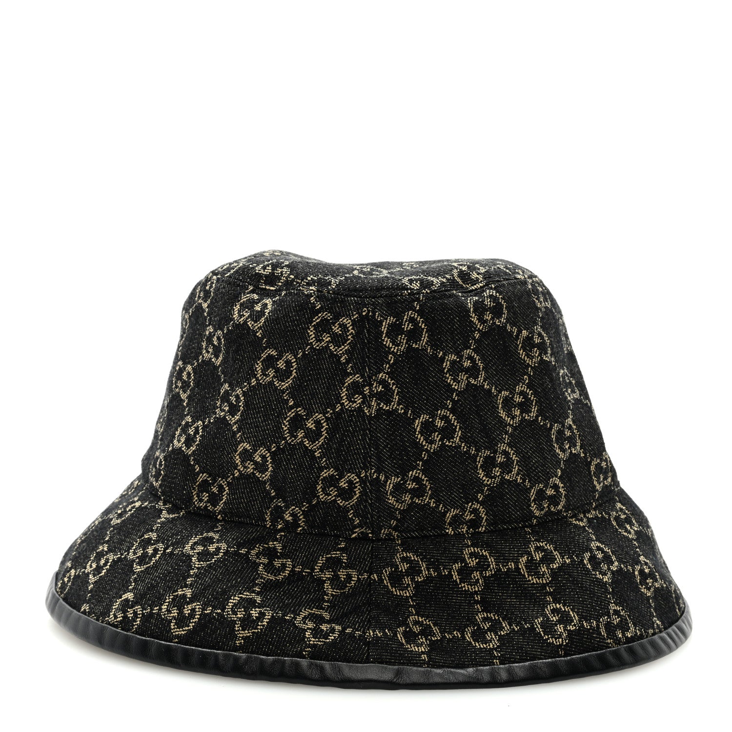 Gucci Jacquard Denim GG Monogram Oscar Bucket Hat M Black Ivory 5 of 7
