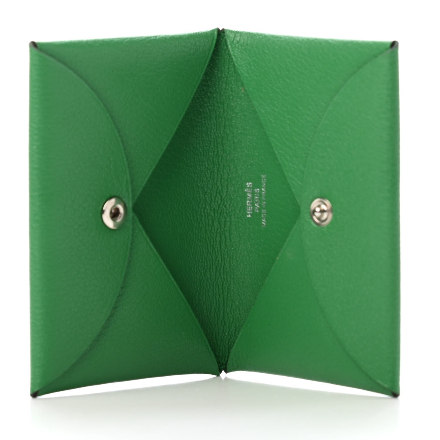 Hermes Chevre Chamkila Calvi Card Case Bamboo 4 of 4