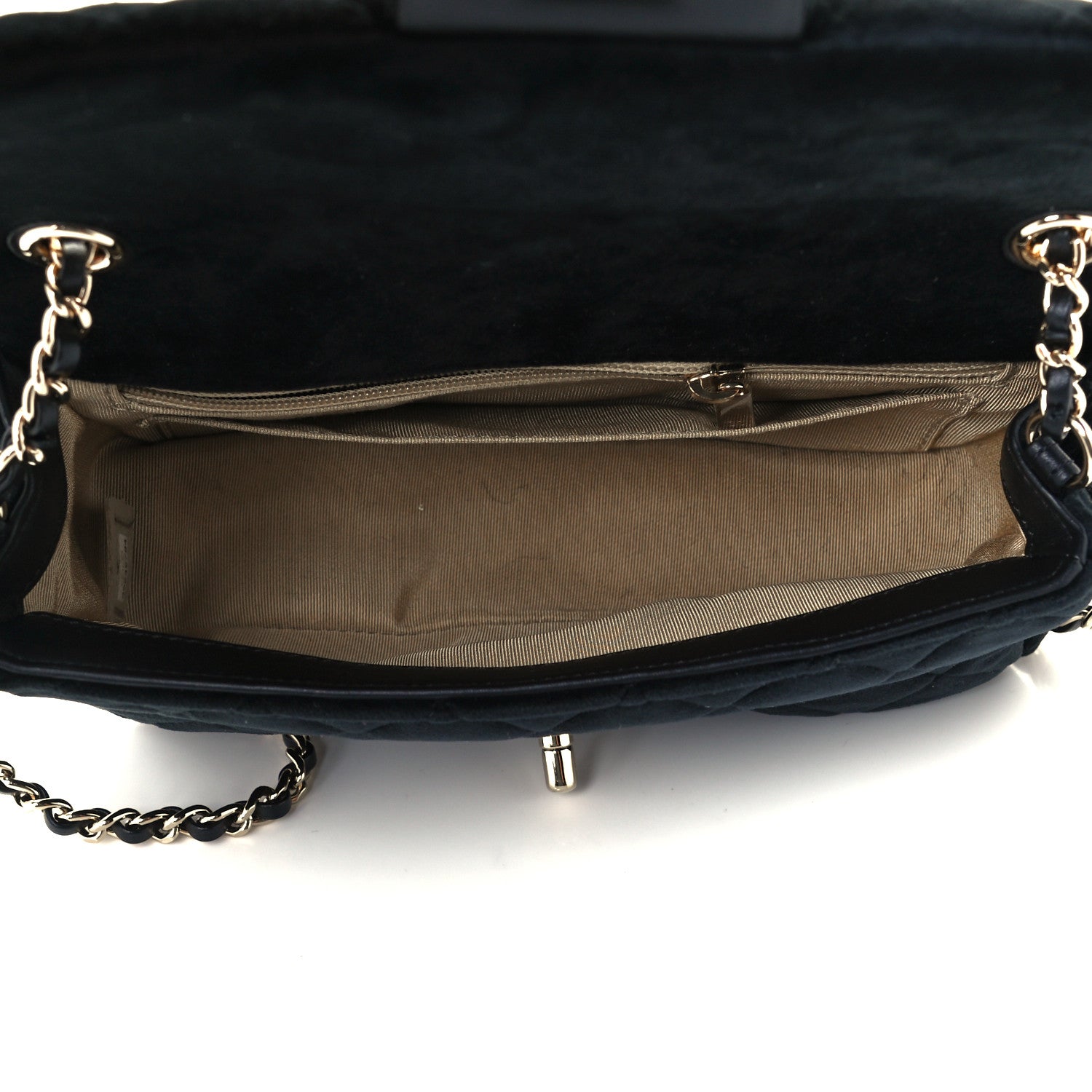 Chanel Velvet Quilted Mini Rectangular Pearl Crush Flap Black 5 of 12