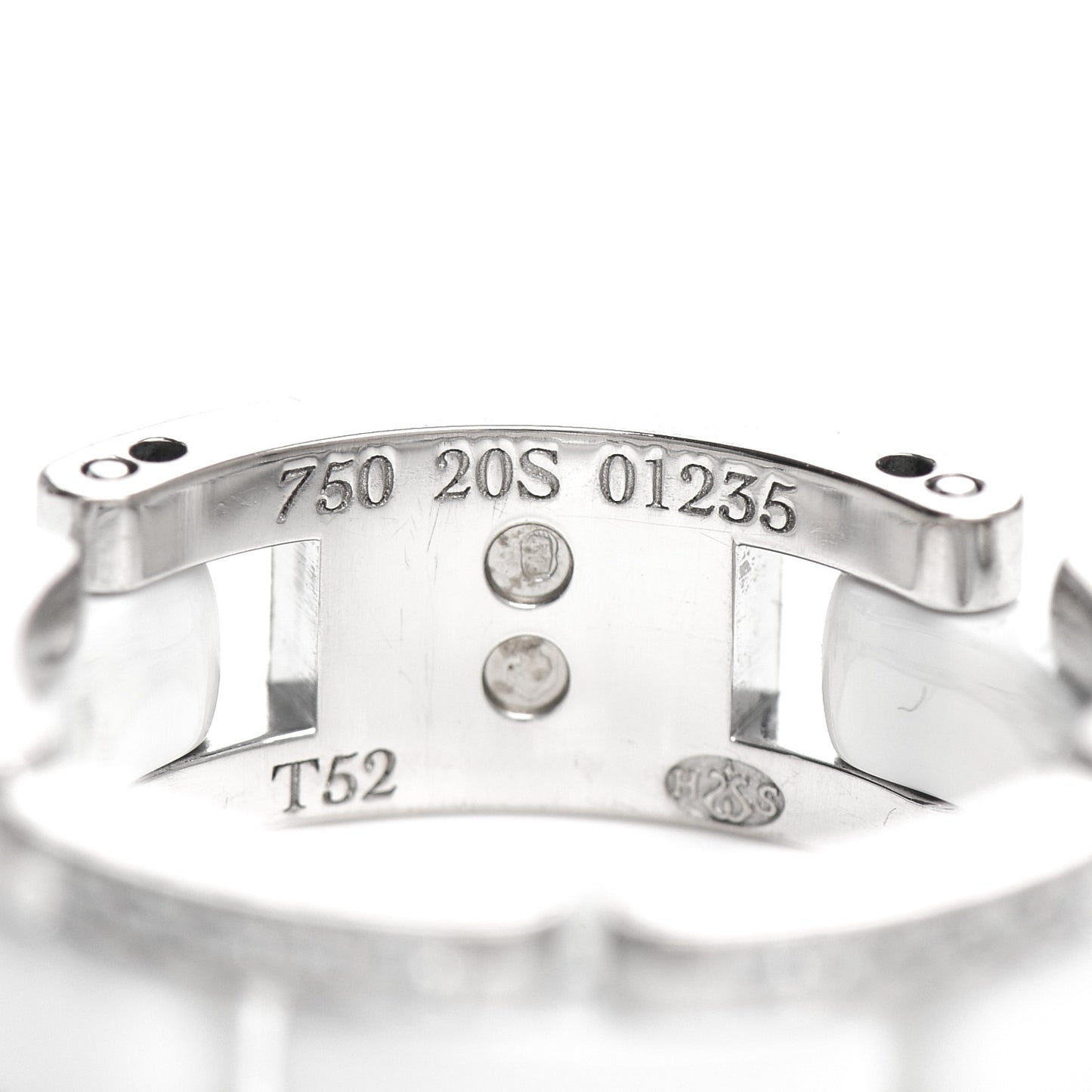 18K White Gold Ceramic Diamond Medium Ultra Ring White 53 6.5