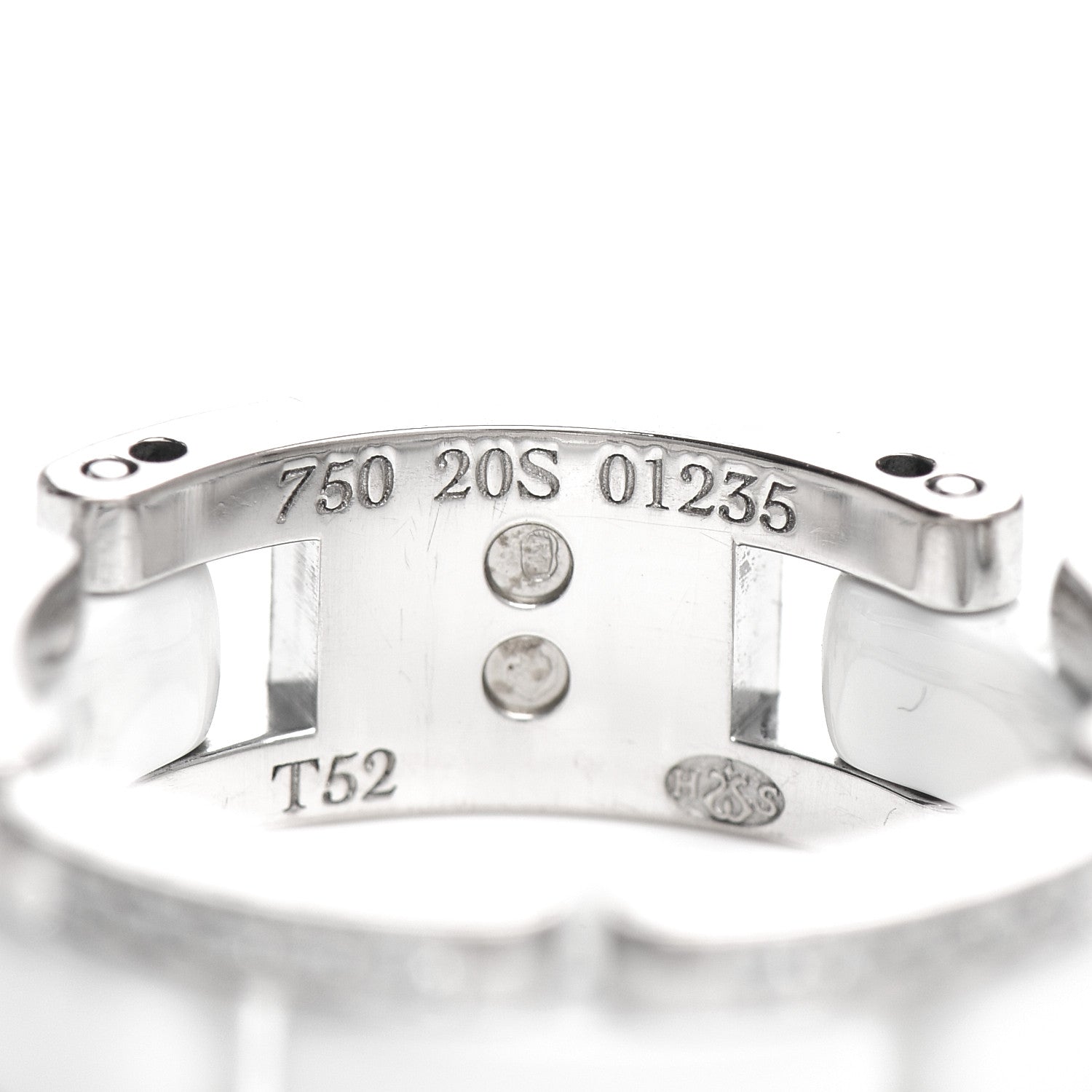 Chanel 18K White Gold Ceramic Diamond Medium Ultra Ring White 53 6.5 4 of 4