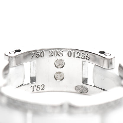 Chanel 18K White Gold Ceramic Diamond Medium Ultra Ring White 53 6.5 4 of 4