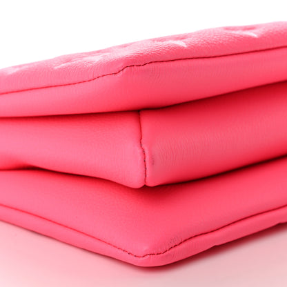 Louis Vuitton Calfskin Embossed Monogram Coussin BB Rose Fluo 8 of 11
