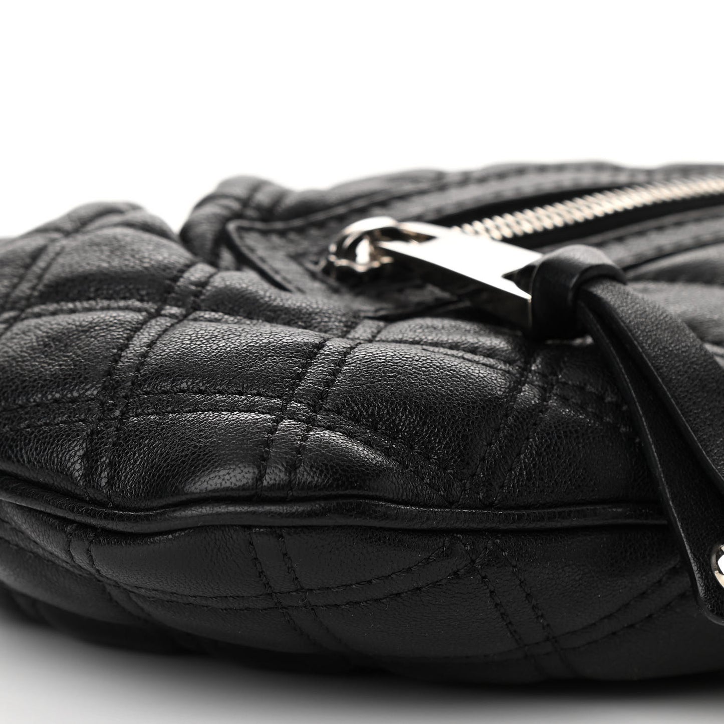 Calfskin Quilted Little Stam Black