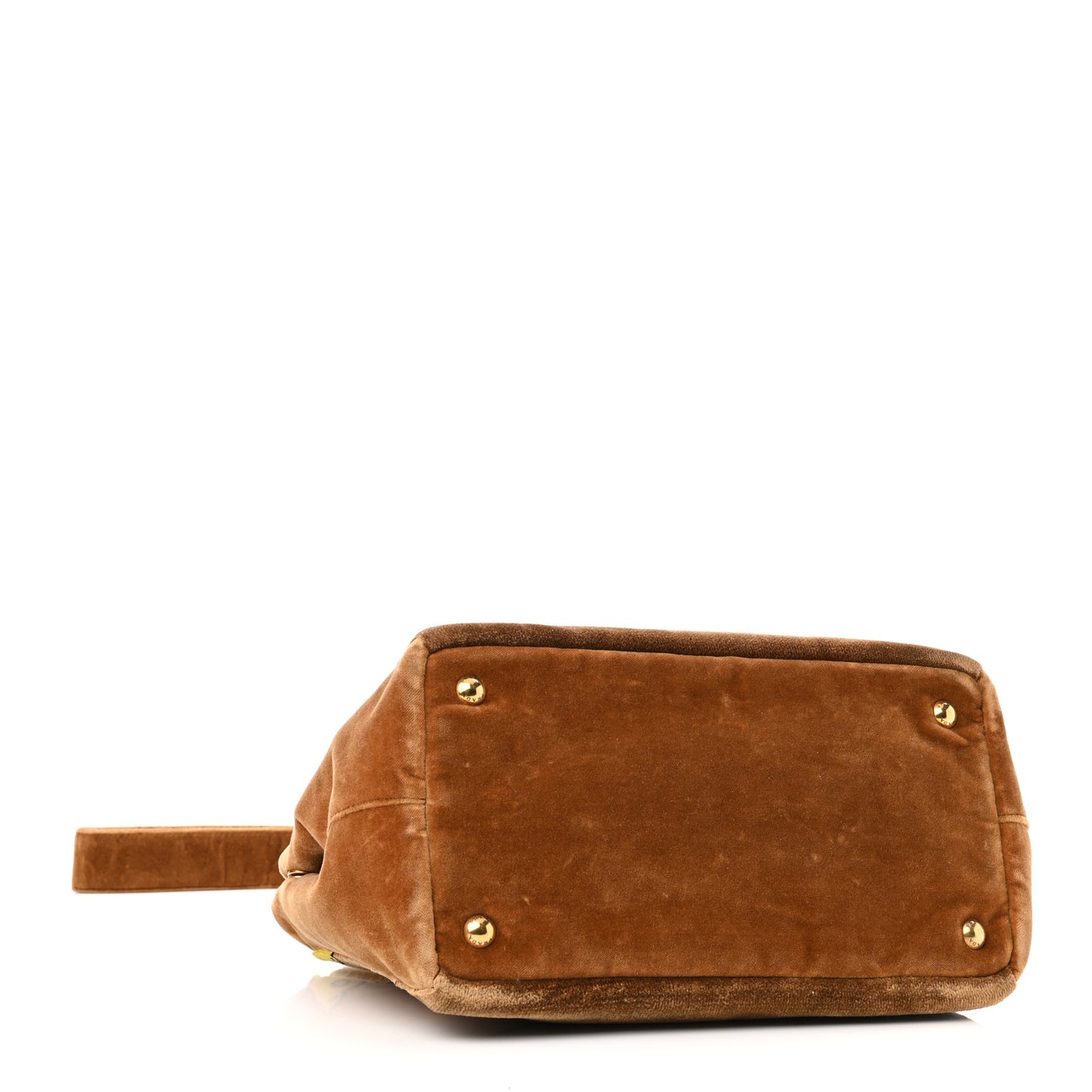 Velluto Ricamo Cahier Tote Bag Cammello