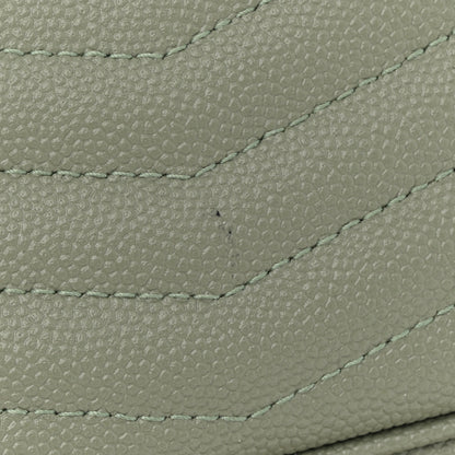 Saint Laurent Grain De Poudre Matelasse Monogram Mini Lou Camera Bag Light Sage 12 of 13