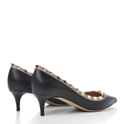 Valentino Garavani Nappa Rockstud 50mm Pumps 37 Black Poudre 4 of 14