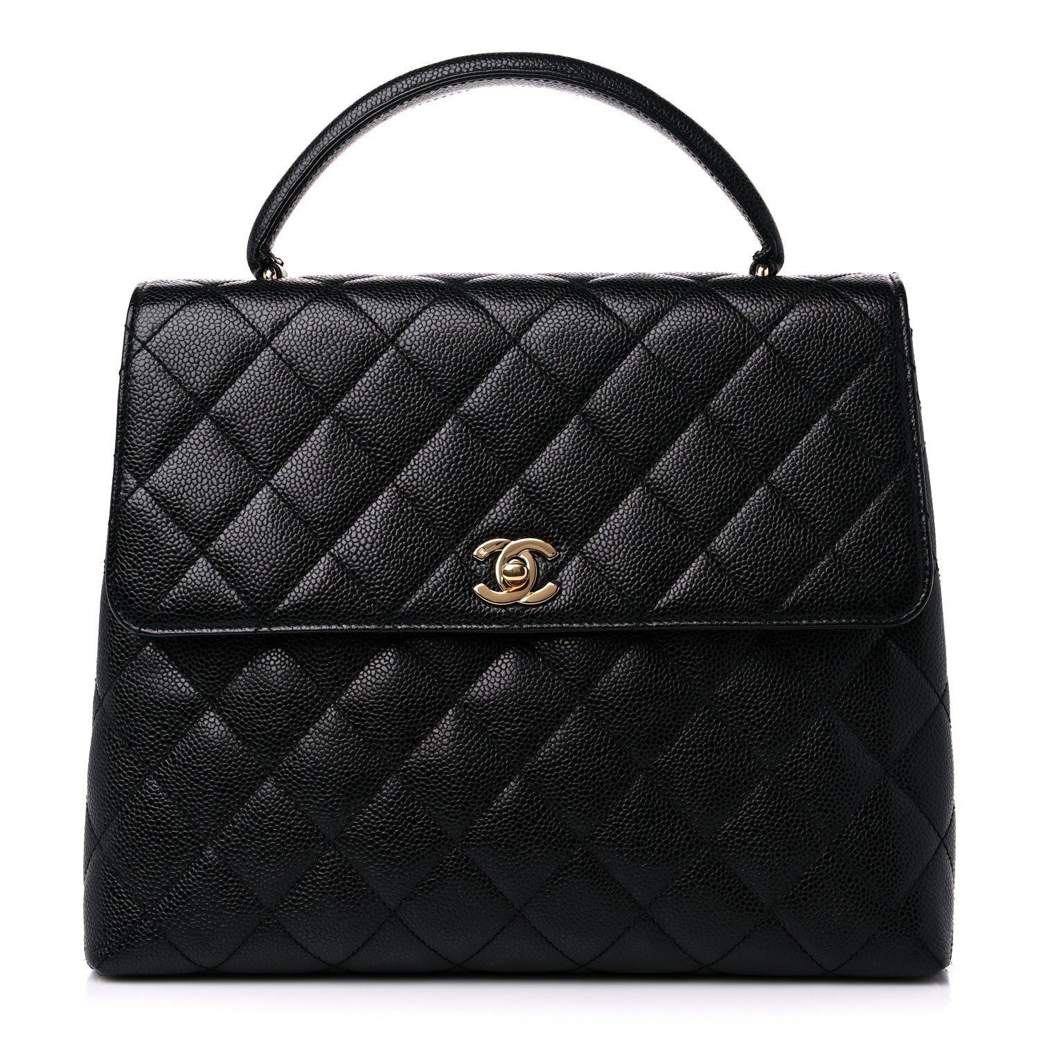 Chanel Caviar Quilted Jumbo Kelly Flap Black 1 of 14