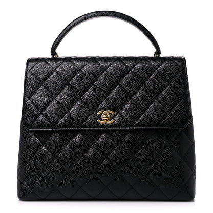 Chanel Caviar Quilted Jumbo Kelly Flap Black 1 of 14