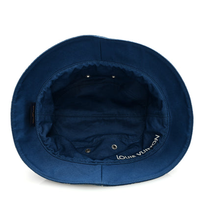 Louis Vuitton Monogram Denim Transformable Bob Bucket Hat 62 Blue 11 of 12