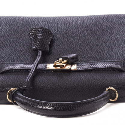 Hermes Togo Lizard Kelly Retourne Touch 25 Black 7 of 34